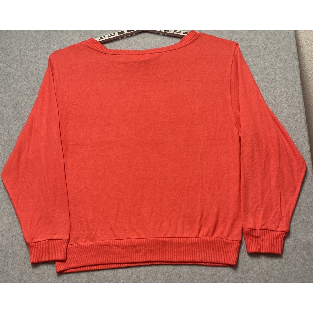 78 & Sunny Women's Shoreline Hacci Brooksville Sweater In Pomegranate Sz Med - Picture 4 of 8